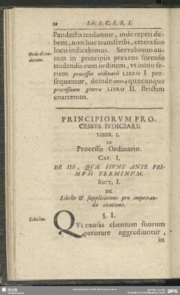 Liber I. De Processu Ordinario