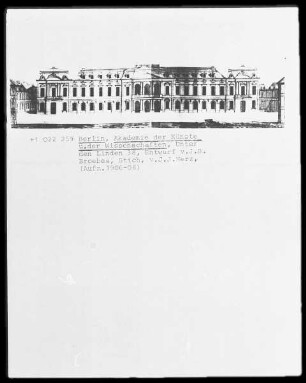 Berlin, Akademie der Künste und der Wissenschaften, Unter den Linden 38