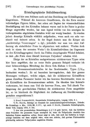 Kristallographische Schlussbemerkung