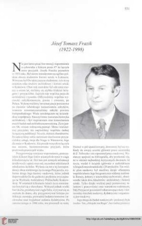 Józef Tomasz Frazik : (1922-1998)