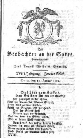 2. Stueck, 11. Januar 1819