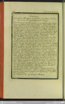 Tab. XXXXVI. Arbeiten von dem Morgen nach der vierdten Nacht, bis zum nächstfolgenden Tage