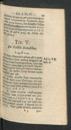 Tit. V. De Pactis Dotalibus