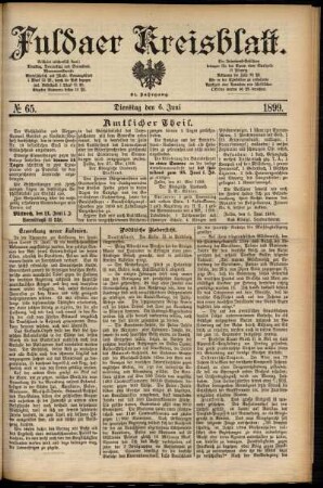 Ausgabe vom Dienstag, den 06. Juni 1899.