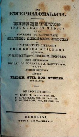 De encephalomalacia : Diss. inaug. med.
