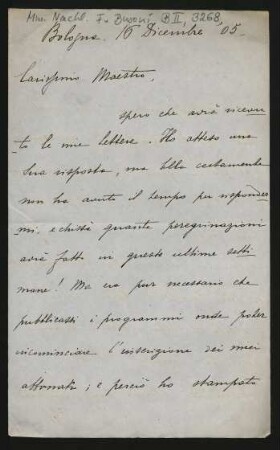 Brief an Ferruccio Busoni : 16.12.1905