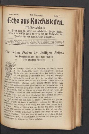 Heft 7. April 1910
