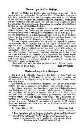 Vorbemerkungen des Verlegers