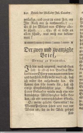 Der zwey und zwanzigste Brief