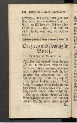 Der zwey und zwanzigste Brief