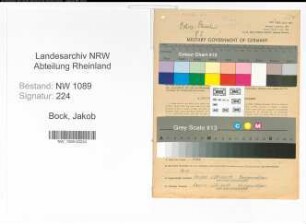 Entnazifizierung Jakob Bock , geb. 09.11.1897 ()