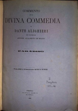 Commento su la Divina Commedia di Dante Alighieri. 2, Il purgatorio