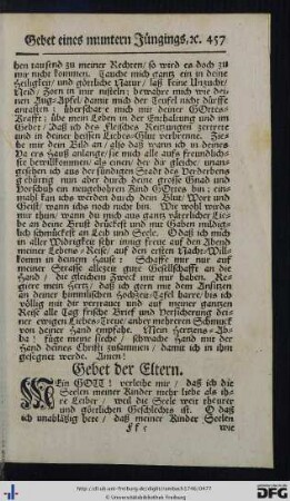 Gebet der Eltern.