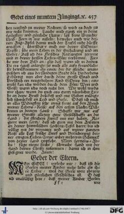 Gebet der Eltern.