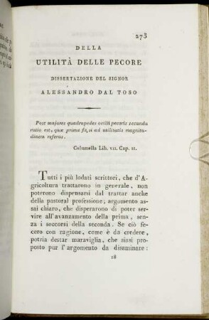 Della Utilità Delle Pecore
