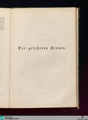 3: Die gelehrten Frauen