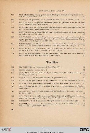 Textilien (Nr. 604-620)