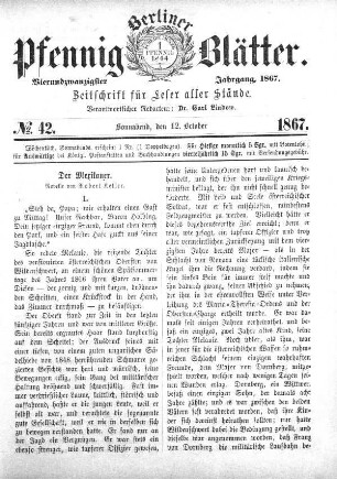 No. 42, Sonnabend, den 12. October