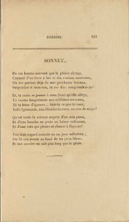 Sonnet. En ces heures souvent