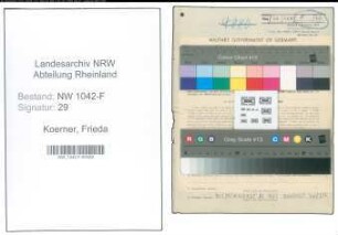 Entnazifizierung Frieda Koerner , geb. 01.06.1905 ()
