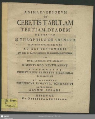 3: Animadversorum Ad Cebetis Tabulam ...