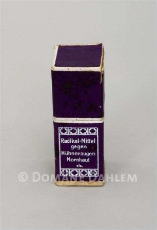 Packung mit Hühneraugenmittel "Werkol"