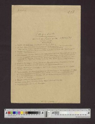 Band 113: Wintersemester 1930/1931, Hamburg