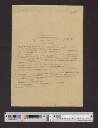 Band 113: Wintersemester 1930/1931, Hamburg