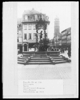 Göttingen, Gänselieselbrunnen : Göttingen. Markt. Gänseliesel-Brunnen