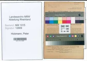 Entnazifizierung Peter Hickmann , geb. 25.06.1909 (Kaufmaennischer Angestellter)