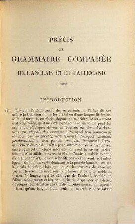 Précis de grammaire comparée de l'anglais et de l'allemand rapportés à leur commune origine et rapprochés des langues classiques