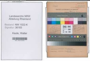 Entnazifizierung Walter Kaute , geb. 10.07.1896 (Buchhalter)