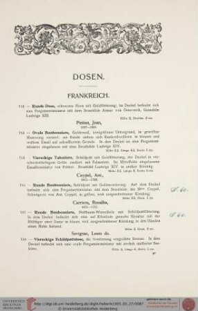 Dosen (Nr. 713-807)