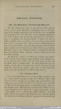 Achtzehnte Abtheilung. Von Mehlspeisen, Omelettes und Rühreiern