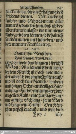 CCLXXII. Vom Ohn-Menschen