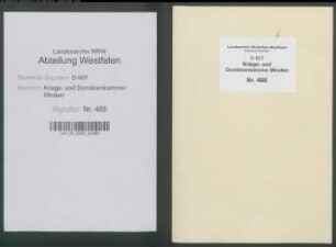 Amt Hausberge - Vogtei Berg und Bruch - Bauerschaft Eickhorst: Unterlagen der Revisionskommission