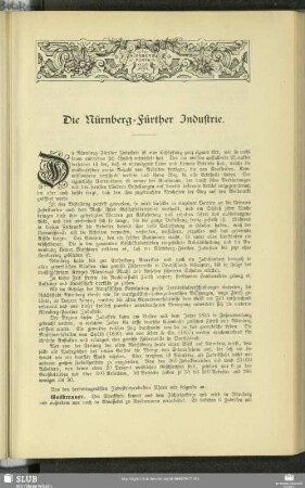 Die Nürnberg-Fürther Industrie
