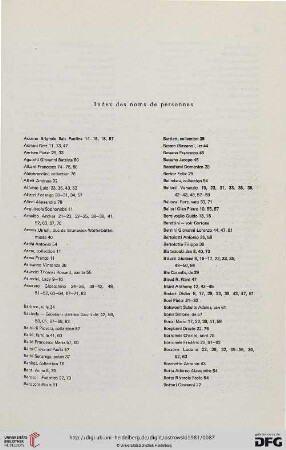 Index des noms de personnes