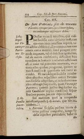 Cap. III. De Iure Patronis ...