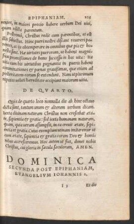 Dominica Secunda Post Epiphaniam ...