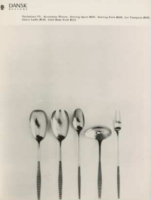 Essbesteck "Variations VI" mit Streifen von Jens H. Quistgaard