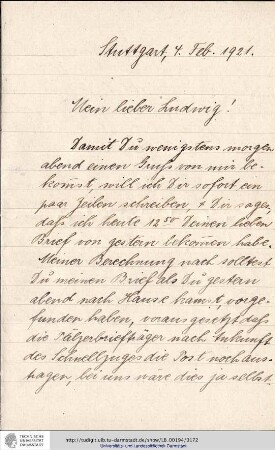 Brief vom 04.02.1921