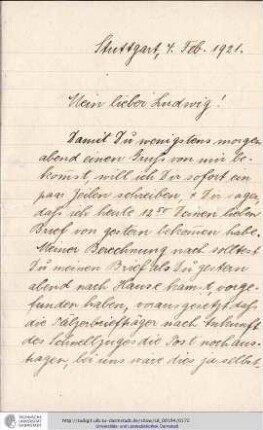 Brief vom 04.02.1921