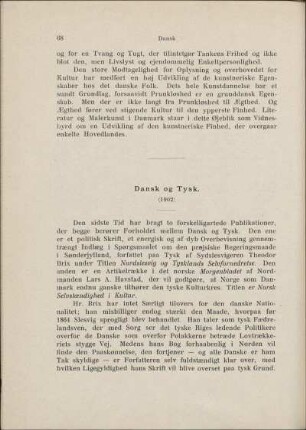 Dansk og Tysk. (1902)