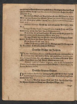 Teutsche Artzney-Bücher.