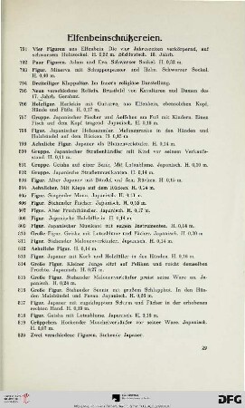 Elfenbeinschnitzereien (Nr. 791-820)