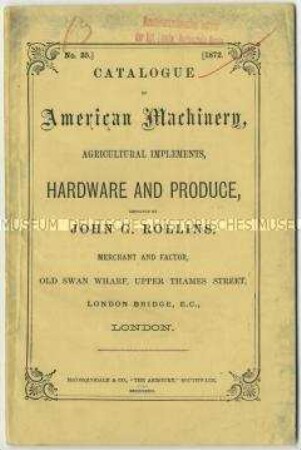 Maschinen und Gartengeräte der John Rollins Company in England