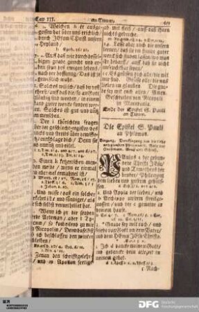Die Epistel S. Pauli an Philemon.