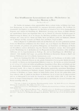 5: Eine Schaffhausner Leinenstickerei mit den "Weiberlisten" im Historischen Museum zu Bern