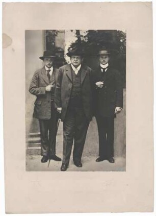 Max Reger mit Fritz Busch und Adolf Busch